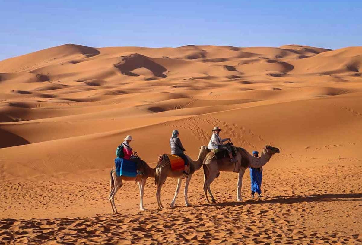 Morocco best places to visit: A Journey Through Enchanting Landscapes and Rich Culture 12 Camel Trek in Sahara Desert