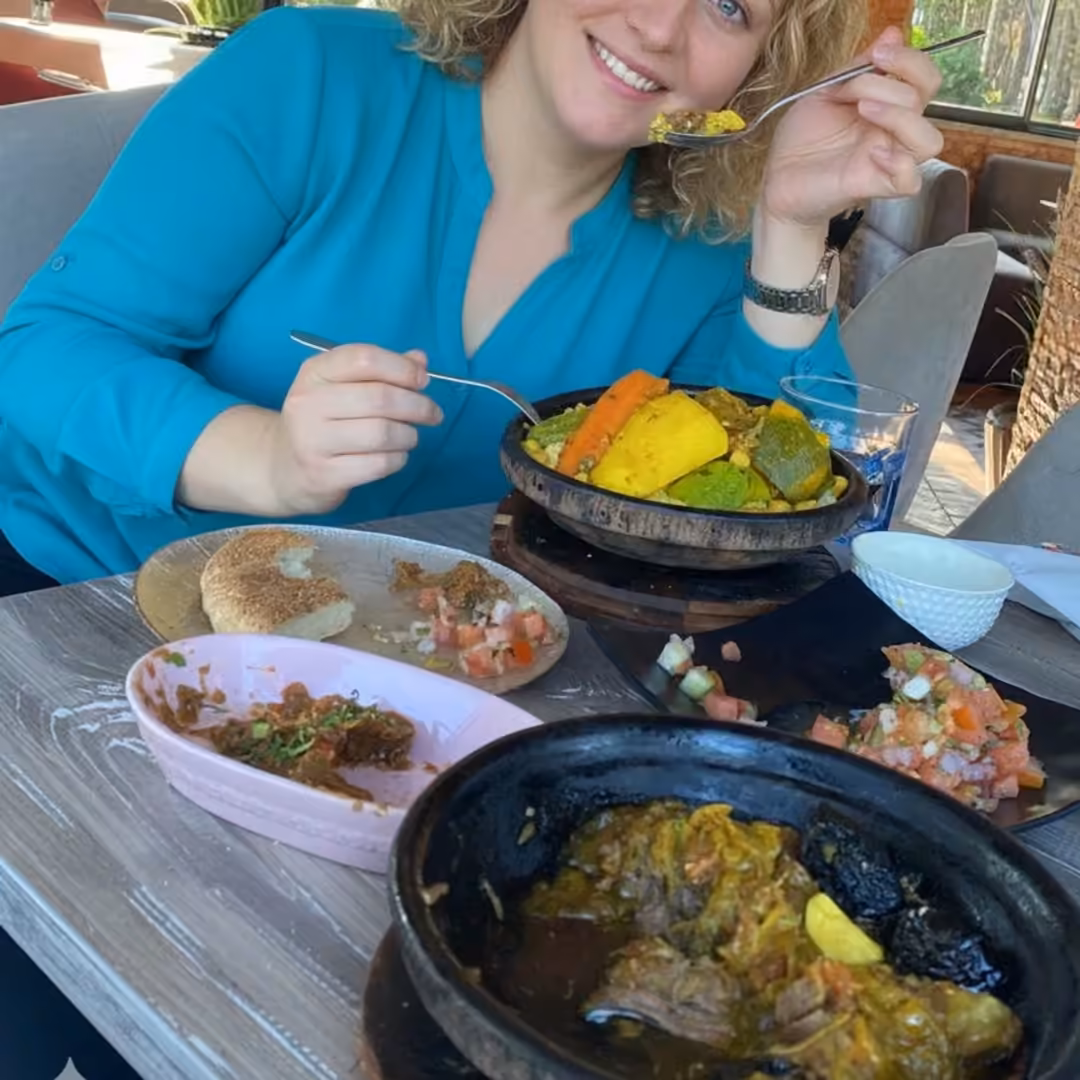 A vegetable tagine served at a traditional eatery in Tangier