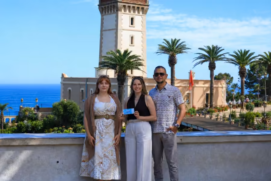 Cruise guests at the Cap Spartel lighthouse gardens