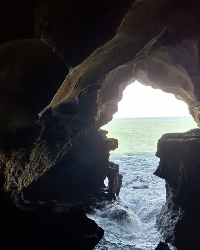 The sea opening of the Caves of Hercules near Tangier