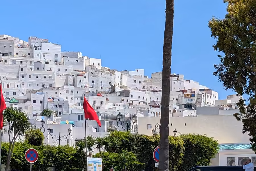 Tetouan's white houses climbing the hillside